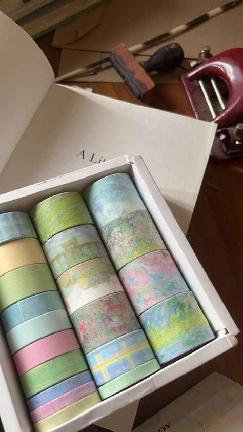 some sort of aesthetic 🎨 Washi Tape Aesthetic, Tape Aesthetic, Creative Stationery, Of Aesthetic, Claude Monet, Christmas Wishlist, Washi Tape, Washi, Agate