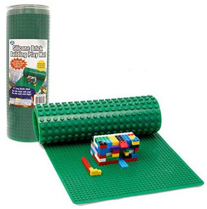 great gift idea! Brick Building Play Mat - Rollable, Two Sided Silicone Mat - Works with LEGO and Duplo - A Thrifty Mom Lego Mat, Lego Storage Solutions, Decoracion Star Wars, Lego Organization, Diy Toy Storage, Lego Table, Lego Room, Lego Storage, Lego Party