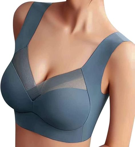 Womens Seamless Bras Deep Cup Full Back Coverage Hides Back Fat Comfort Wirefree Shaper Bra Sleep Yoga Bralette Stretch Bras(NB,XL) at Amazon Women’s Clothing store Bra Fitting Guide, Back Fat, Coverage Bras, Comfortable Bras, Plus Size Bra, Everyday Bra, Seamless Bra, Wireless Bra, Yoga Tops