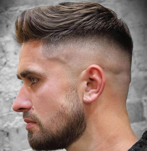 High and Tight Bald Fade - Best Bald Fade Haircuts For Men: Cool Low, Mid, High, Drop, Burst, Undercut, Temp, Skin Bald Fade Haircut For Guys #menshairstyles #menshair #menshaircuts #menshaircutideas #menshairstyletrends #mensfashion #mensstyle #fade #undercut #baldfade #skinfade Mens Crew Haircut, Hair Clipper Sizes, Haircut And Beard, Drop Fade Haircut, Fade Haircut Styles, Popular Mens Haircuts, High And Tight Haircut, High Fade Haircut, High Skin Fade