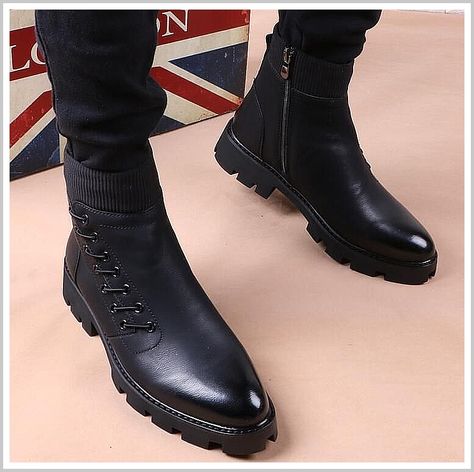 Winter Shoes Boots - Relax, we've got you covered. Here you'll be able to discover all the supplies you need. Click to visit now. Platform Shoes Black, Leather Platform Shoes, Military Style Boots, Basic Boots, Black Platform Shoes, Fur Shoes, Boots Cowboy, Winter Ankle Boots, Trending Boots