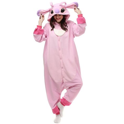 VU ROUL Unisex Adult Kigurumi Onesie Pyjamas Halloween Costumer Pajamas Size US L Pink *** You could get more details by clicking the picture. (This is an affiliate link). Adult Onesie Costume, Pyjamas Onesie, Adult Onesie Pajamas, Lilo Und Stitch, Funny Pajamas, Onesie Costumes, Animal Onesie, Animal Pajamas, Pink Stitch