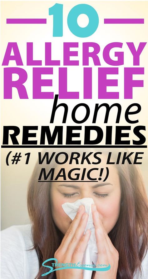 woman blowing her nose with 10 allergy relief home remedies (#1 works like magic!) text overlay Seasonal Allergy Relief, Natural Allergy Relief, Home Remedies For Allergies, Natural Remedies For Allergies, Allergy Remedies, Home Remedy For Cough, Cold Sores Remedies, Allergy Relief, Natural Sleep Remedies