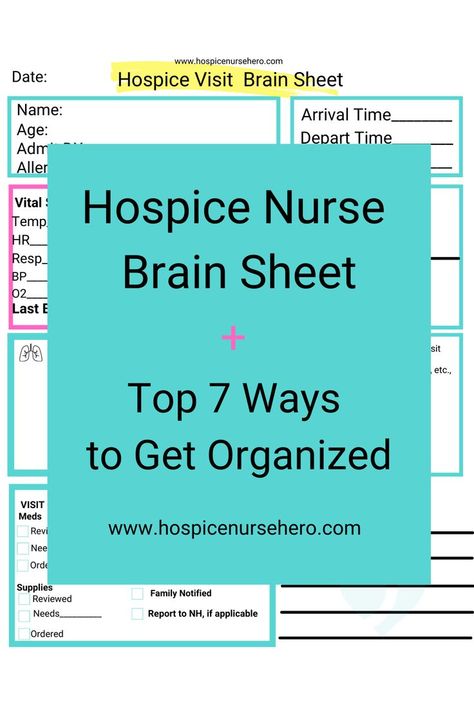 Do you spend hours on nursing documentation? Never forget what you to document again! Hospice nurse brain sheet for routine nurse documentation. Hospice nurse brain sheet template for nurse organization for home hospice nurses. Plus, my top 7 tips for getting and staying organized in the field as a home hospice nurse. Trunk organization checklist. Nurse Documentation, Hospice Nursing, Nursing Documentation, Organization Checklist, Nurse Brain Sheet, Nurse Organization, Nurse Brain, Nurse Education, Ways To Get Organized