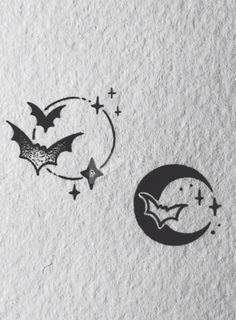 Celestial Tattoo Matching, Halloween Knuckle Tattoos, Halloween Tea Cup Tattoo, Trio Halloween Tattoos, Cute Small Couple Tattoos Simple, Cute Spooky Matching Tattoos, Polar Opposite Sister Tattoos, Small Cute Tattoo Designs, Spooky Little Tattoos