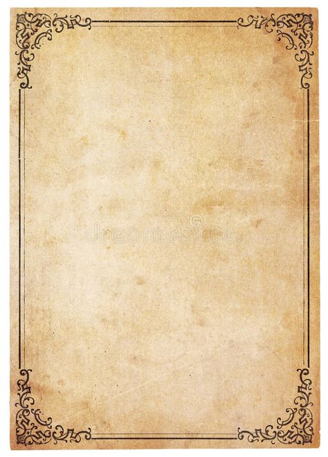 Blank Antique Paper With Vintage Border. Aged, yellowing paper with stains and s , #SPONSORED, #Aged, #Border, #paper, #yellowing, #Antique #ad Stary Papier, Kertas Vintage, Old Paper Background, Vintage Paper Background, طابع بريدي, Vintage Borders, Yellow Paper, Borders And Frames, Antique Paper