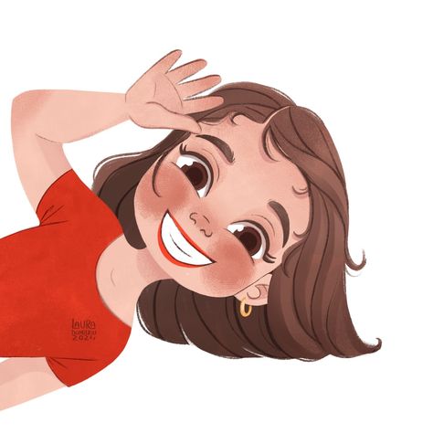 Hi! Hope you have a wonderful day 💕 #characterdesign #kidlit #characterart #digitalportraits #procreatedrawing #kidlitartist #character_design #illustragram Human Illustration Art, Hi Illustration, Cute Art Styles Cartoon, Human Illustration, Professional Illustration, Digital Portrait Illustration, Cartoon Women, Contemporary Drawing, Adobe Illustrator Design