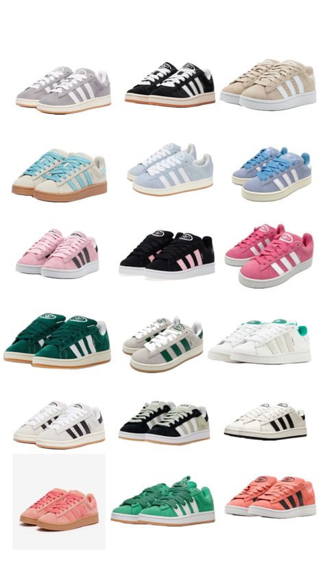 Estilo Vans, Adidas Campus Shoes, Campus Adidas, Pretty Sneakers, Adidas Campus 00s, Trendy Shoes Sneakers, White Nike Shoes, Preppy Shoes, Pretty Shoes Sneakers