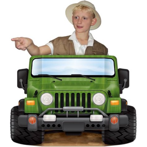 AmazonSmile: Jungle Safari Photo Prop Party Accessory (1 count) (1/Pkg): Toys & Games $6 Destination Dig Vbs, Vbs Decorations, Childrens Party Decorations, Safari Jeep, Jungle Thema, Safari Photo, Safari Design, Jeep Photos, Jungle Tree