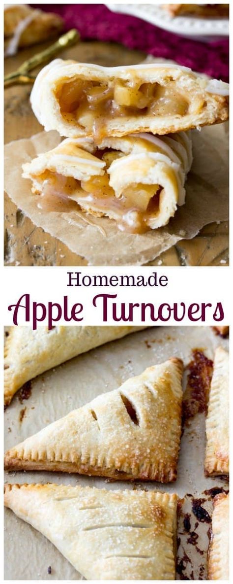 Apple Turnovers Quick Apple Turnovers, Apple Turnovers Filling Recipe, Apple Turnover Filling, Apple Turnovers With Pie Crust, Apple Turnovers From Scratch, Turnover Dough, Homemade Apple Turnovers, Apple Pie Turnovers, Apple Turnovers Recipe