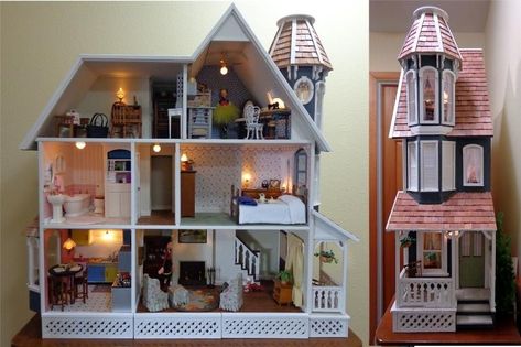 Mckinley Dollhouse, Dollhouse Design, False Wall, Modern Dollhouse Furniture, Modern Dollhouse, Kit Homes, Electrical Wiring, Dollhouse Furniture, House Inspiration