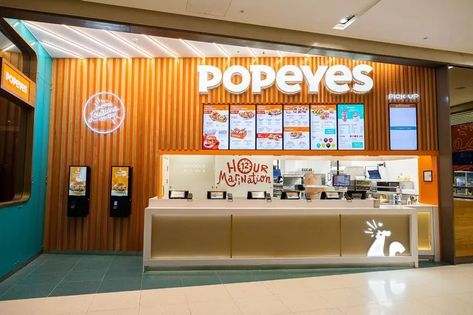 Popeyes Restaurant, Fast Food Restaurant Design, Buffalo Ranch Chicken, Popeyes Chicken, Chicken Club, Buffalo Ranch, Breakfast Rolls, Smoked Cheese, Kiosk Design