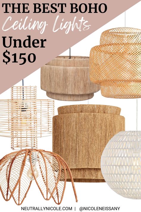 Boho Ceiling Light Fixtures, Rattan Pendant Light Bathroom, Bamboo Chandelier Dining Room, Boho Dining Room Lighting, Rattan Ceiling Light Bedroom, Rattan Light Fixture Bedroom, Boho Foyer Lighting, Boho Light Fixture Dining Rooms, Boho Ceiling Lights Living Room