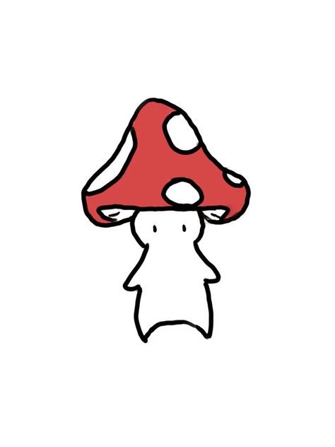 Cute Mushroom Character, Mushroom Guy, Mushroom Character, Sticker Mushroom, Easy Drawing Step By Step, Drawing Step By Step, Cute Mushroom, Drawing Step, Easy Drawing