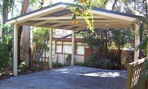 Free Standing Carport, Dutch Gable Roof, Dutch Gable, Building A Carport, Gable Roof Design, Pergola Carport, Double Carport, House Fence Design, Add Value To Your Home