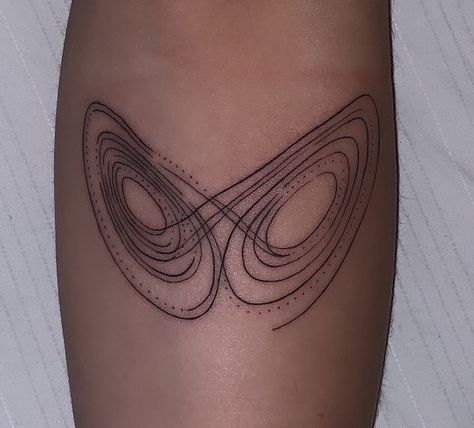 Spiral Butterfly Tattoo, Scanimation Tattoo, Lorenz Attractor Tattoo, Unconventional Tattoos, Multiverse Tattoo, Chaos Theory Tattoo, Math Tattoo, Eagle Chest Tattoo, Chaos Tattoo