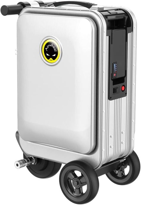 the Airwheel SE3S rideable suitcase is a great option. which looks very cool. In addition, the Airwheel SE3S is a great option for those who travel frequently, it is designed for modern travel, sized to fit most major airline overhead luggage, and compact enough for both train and car travel. Airwheel SE3S travel box-type electric scooter is equipped with front motor wheels and rear pneumatic tires for electric riding and driving, and the speed can reach 13km/h. Luggage Scooter, Mobile Charging Station, Travel Security, Travel Box, Portable Power Bank, Travel App, Gps Tracking, Security Solutions