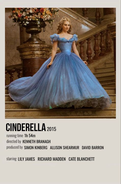 Polaroid Movie Poster, Cinderella Movie, Cinderella 2015, Scrapbook Disney, Iconic Movie Posters, Movie Card, Girly Movies, Film Posters Minimalist, Film Poster Design