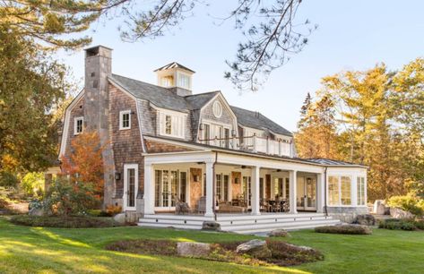 Patina Homes, New England Colonial House, Dutch Colonial Exterior, Dutch Colonial House, New England House, New England Colonial, Patina Farm, Shingle House, Colonial Exterior