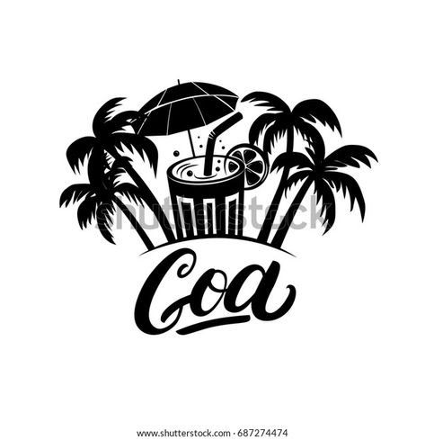 Goa Logo, Goa Illustration, Travel Journals, Handwritten Letters, Indian Art Paintings, Name Logo, Hand Written, College Art, Goa