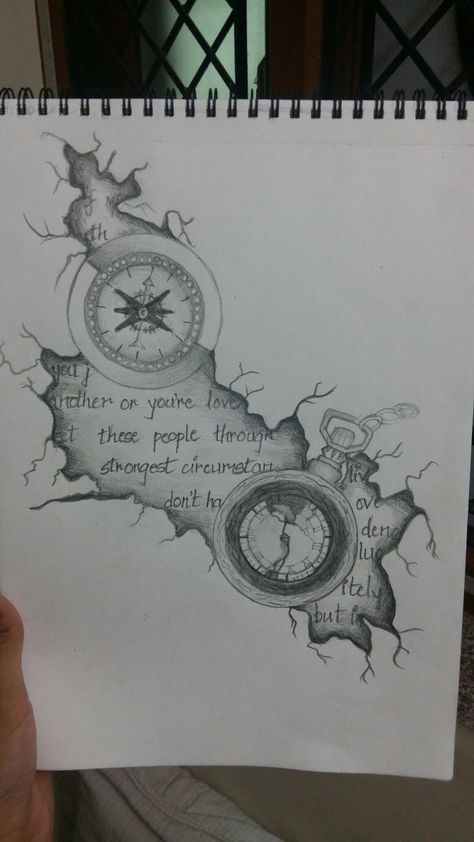 Timeline Drawing, Time Travel Art, Time Based Art, Time Sketch, Clock Drawings, Watch Drawing, Crazy Tattoos, Sun Drawing, Travel Drawing