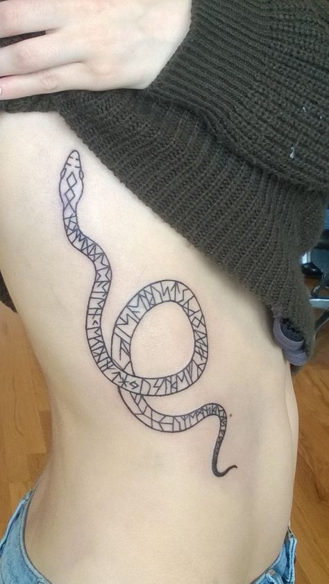 Danish runes, snake tattoo My tattoo, original design by me! Danish Runes, Viking Snake Tattoo, Danish Tattoo, Tattoo Thoughts, Flash Ideas, Rune Tattoo, Norse Tattoo, My Tattoo, Viking Tattoos