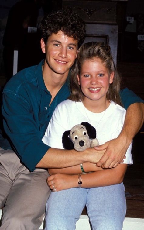 Kirk Cameron and sister Candace Cameron Bure in 1989 Kirk Cameron Family, Candance Cameron, Candice Cameron, Sibling Day, Family Wealth, Dj Tanner, Famous Duos, National Sibling Day, Kirk Cameron