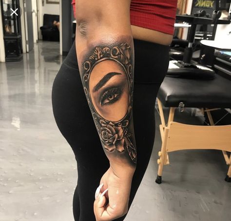 Makeup Tattoo Ideas, Flesh Tattoo, Arm Sleeve Tattoos For Women, Skull Sleeve Tattoos, Forarm Tattoos, Makeup Tattoo, Chest Tattoos For Women, Tattoos For Black Skin, Dope Tattoos For Women