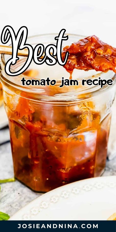 Slow roasted tomato jam is rich, sweet and what you need all over your crostini. A sweet, savory jam ripe with caramelized cherry tomatoes and roasted garlic, this warm tomato jam is great base for avocado toast, a spread for turkey sandwich or equally at home on a charcuterie board. It’ll be your jam. Toasted Cherry Tomatoes, Easy Tomato Jam, Cherry Tomato Jam, Tomato Jam Recipe, Savory Jam, Tomatoes On Toast, Slow Roasted Tomatoes, Turkey Sandwich, Tomato Jam