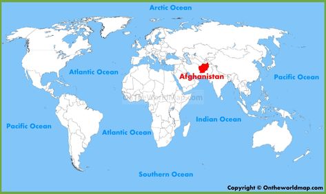 Afghanistan Maps | Maps of Afghanistan Sea Map, Word Map, Asia Map, Satellite Maps, Southern Ocean, Elevation Map, Landlocked Country, Tourist Map, Arctic Ocean