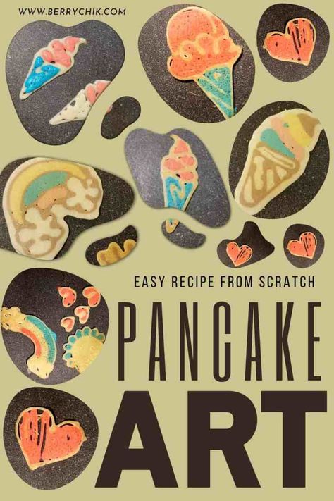 Easy Pancake Batter, Fruit Tower, Chocolate Pancake, Pancake Designs, Easy Pancake, Powdered Food Coloring, Brain Storming, Clean Eating Grocery List, Pancake Art