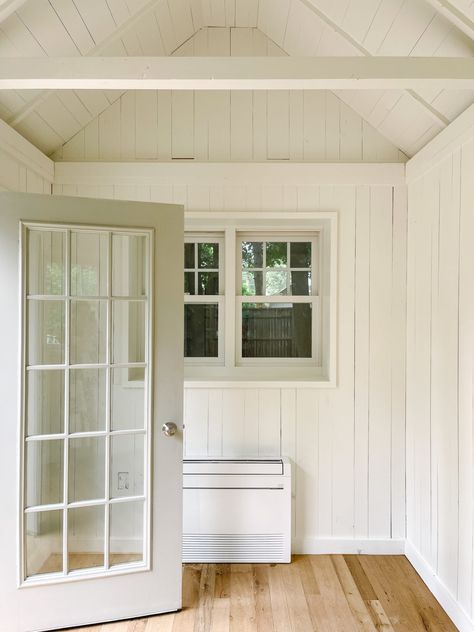 She Shed Plans - Finding Lovely Studio Shed Plans, Garden Shed Interiors Inspiration, Cottage Garden House, Shed Exterior Ideas, Finding Lovely, She Shed Office, She Shed Plans, She Shed Interior, Home Depot Shed