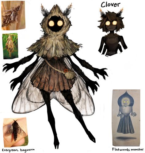 Bagworm Moth Girl | Gijinka / Moe Anthropomorphism | Know Your Meme Bagworm Moth, Moth Girl, Glowing Eyes, Fantasy Creatures Art, Arte Sketchbook, Mythical Creatures Art, Monster Design, Creature Concept Art, Creature Concept