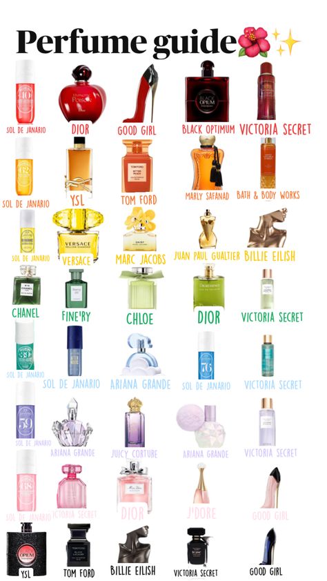 𓆩⭐️𓆪 Perfume Guide, Perfume Collection Display, Fragrance Lab, Pretty Perfume Bottles, Perfume Organization, Fragrances Perfume Woman, Bath And Body Works Perfume, Perfect Skin Care Routine, Perfume Scents