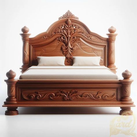 Bed Carving Design, Bed Design Classic, Teak Wood Bed Design, Latest Wooden Bed Designs, Teak Bed, Classic Bedroom Design, Carved Beds, Wood Bed Design, King Storage Bed