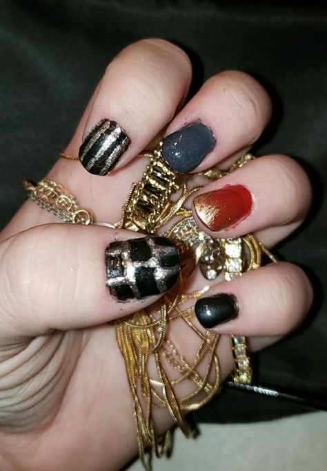 Hadestown Nails, Charm Bracelet, Nail Art, Nails, Hair, Beauty, Art, Nail Arts