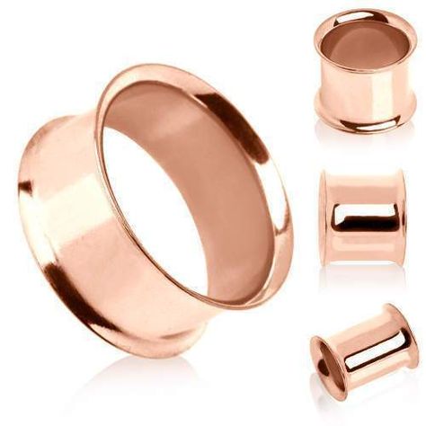 Gold Body Jewellery, Ear Tunnels, Gauges Plugs, Rose Gold Jewelry, Wood Jewellery, Rose Gold Plates, Rose Gold Ring, Body Jewelry, Or Rose