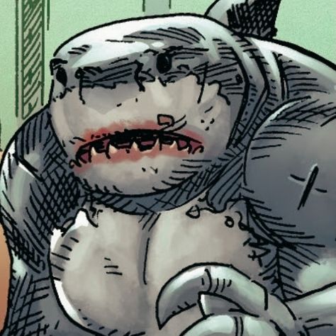 King Shark Art, King Shark Wallpaper, Nanaue The Shark, Dc Widgets, King Shark Dc, Shark Oc, Space Shark, Shark Icon, Shark Pfp