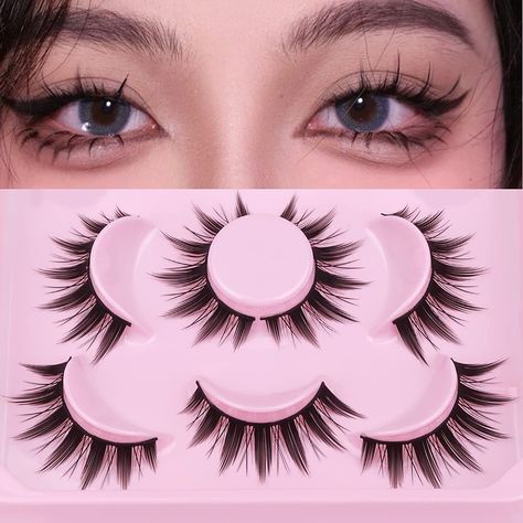 We designed the doll eyelashes according to the beautiful heroine in the comics. Turn you into a heroine who jumped out of a manga! These manga lashes look thick and black right? But they will only give you a sexy and cute look. Is the band hard? No! Although the fale lashes look thick and dark, the lashes are made of cotton - they are flexible and soft enough. We use high quality synthetic fiber to make the false lashes, a pair of fake eyelashes can be reused 10 times. Anime Fake Lashes, Manga Lashes Falsies, Anime False Lashes, Manga False Lashes, Spiky Eyelashes, Cosplay Lashes, Latina Lashes, Clawdeen Costume, Emo Makeup Tutorial