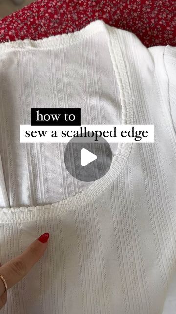 Edge Sewing By Hand, Picot Edge Sewing, How To Hem A Curved Edge, Invisible Stitch Hem, Sewing Hacks Alterations, Basic Sewing, How To Sew A Scalloped Hem, Sewing Scalloped Edges, Diy Trim