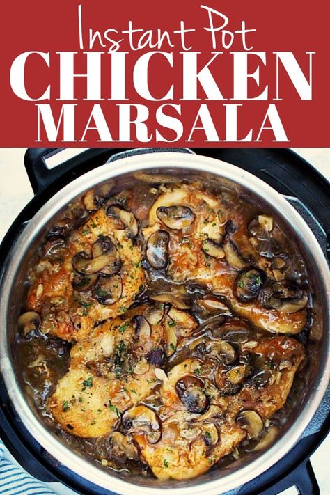 Instant Pot Chicken Marsala, Pot Recipes Easy, Marsala Wine, Best Instant Pot Recipe, Chicken Marsala, Healthy Instant Pot Recipes, Instant Pot Recipes Chicken, Instant Recipes, Instant Pot Dinner Recipes