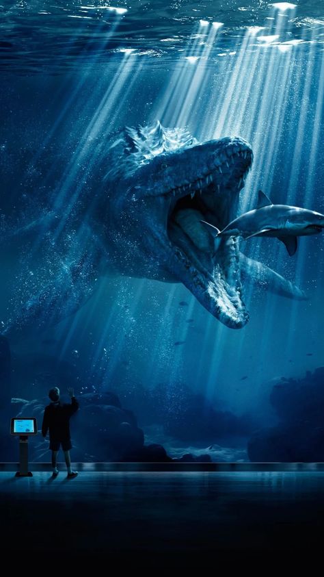 Jurassic World Poster, Jurassic World Wallpaper, Scary Ocean, Blue Jurassic World, Jurassic World 2015, Dinosaur Wallpaper, Dinosaur Pictures, Jurassic World Dinosaurs, World Wallpaper