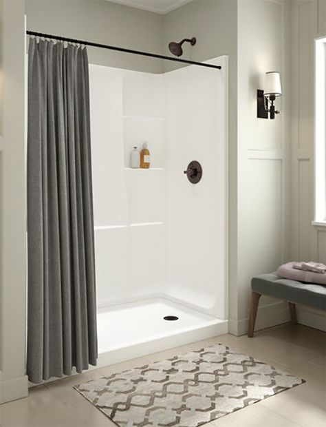 Pros & Cons (and Advantages & Disadvantages) of an Alcove vs. a Corner Shower – Innovate Building Solutions - Innovate Building Solutions Blog - Home Remodeling, Design Ideas & Advice Shaving, Drain Design, Shower Base, High Gloss White, Soft Rubber, Drain, Bright White, High Gloss, Long Lasting