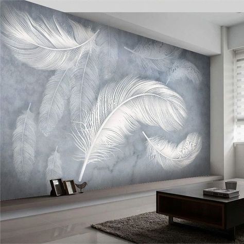 Modern Latest Mandola Wall Texture Design Making | 3D Wall Decoration | Wall Texture Painting Ideas https://youtu.be/AoBvTn6z2p4 paper texture wall texture design texture paint texture wall wood texture texture art stone texture Wallpaper For Home Wall, Geometric Wallpaper Design, Wallpaper For Home, Feather Wallpaper, Wall Decorating, Normal Wallpaper, Silk Wallpaper, 3d Hand, Feather Wall