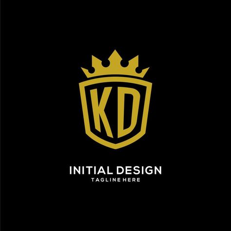 Initial KD logo shield crown style, luxury elegant monogram logo design Kd Logo Design, Kd Logo, Logo Shield, Enfield Motorcycle, Elegant Monogram, Monogram Logo Design, Shield Logo, Logo Banners, Cityscape Photos