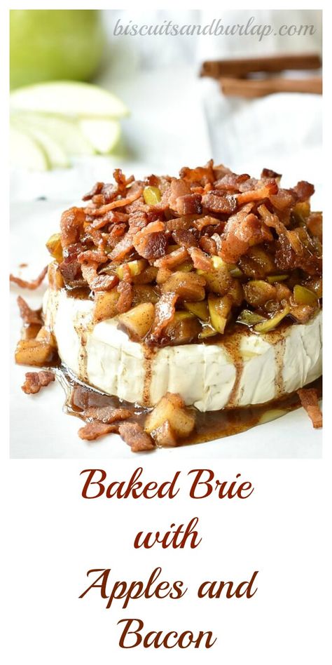 elegant, delicious and a little bit southern. The perfect app from BiscuitsandBurlap.com Baked Brie With Apples, Brie With Apples, Brie Cheese Appetizer, Brie Recipes Appetizers, Baked Brie Cheese, Brie Cheese Recipes, Brie Sandwich, Baked Brie Recipes, Weight Watcher Desserts