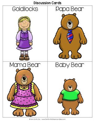 Bears Kindergarten, Three Bears Activities, Student Binder Covers, Bears Preschool, Fairy Tales Preschool, Mama Bear Baby Bear, Math Center Games, Parent Volunteers, Goldilocks And The Three Bears