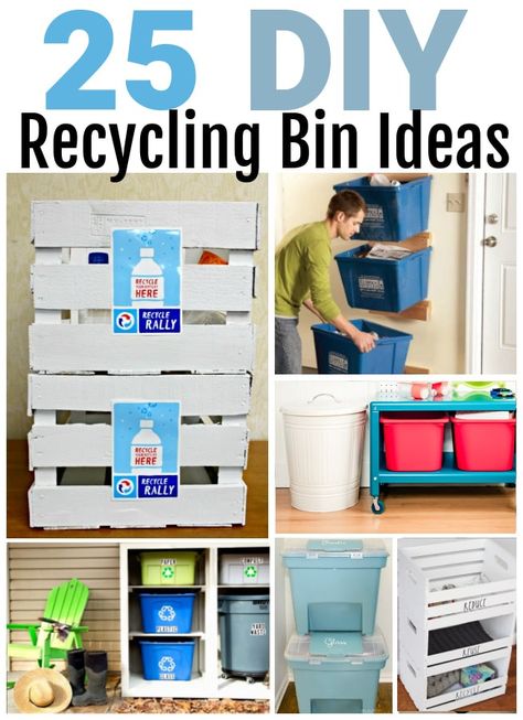 Lindsey Blogs Indoor Recycling Bins, Recycling Hacks, Recycling Storage, Recycling Station, Recycling Information, How To Recycle, Chemical Free Cleaning, Recycling Ideas, Green Ideas