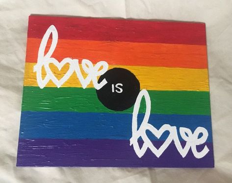 Pride Canvas Painting Ideas, Pride Canvas Painting, Pride Painting Ideas On Canvas, Lgbtq Paintings Canvas, Pride Paintings Canvas, Pride Paintings Ideas, Pride Art Ideas, Lgbtq Painting, Lgbtq Crafts