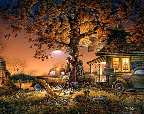 . Terry Redlin Paintings, Terry Redlin, Stitch Crafts, Americana Art, Stitching Patterns, Number Art, Country Paintings, Farm Art, Autumn Scenes